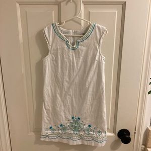 Kc Parker sz 6 green and blue embroidered dress